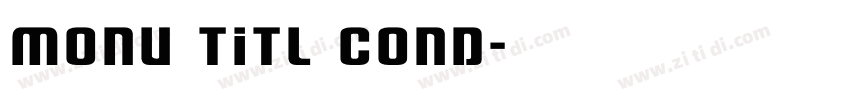 monu titl cond字体转换